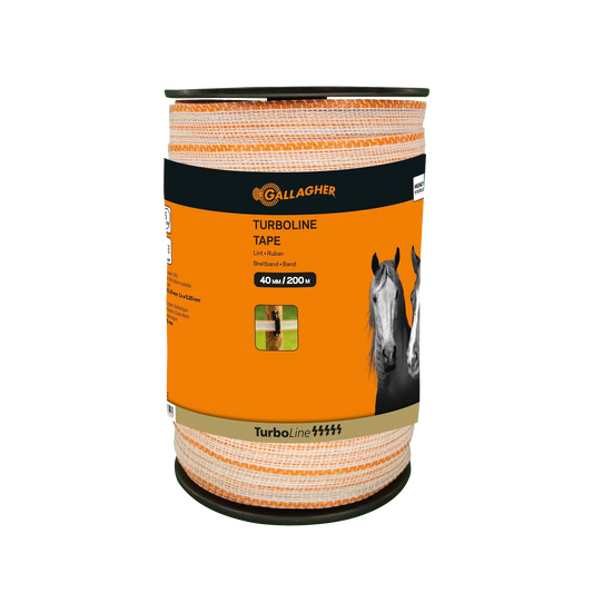 Gallagher TurboLine tape 40 mm (white, 200 metres)