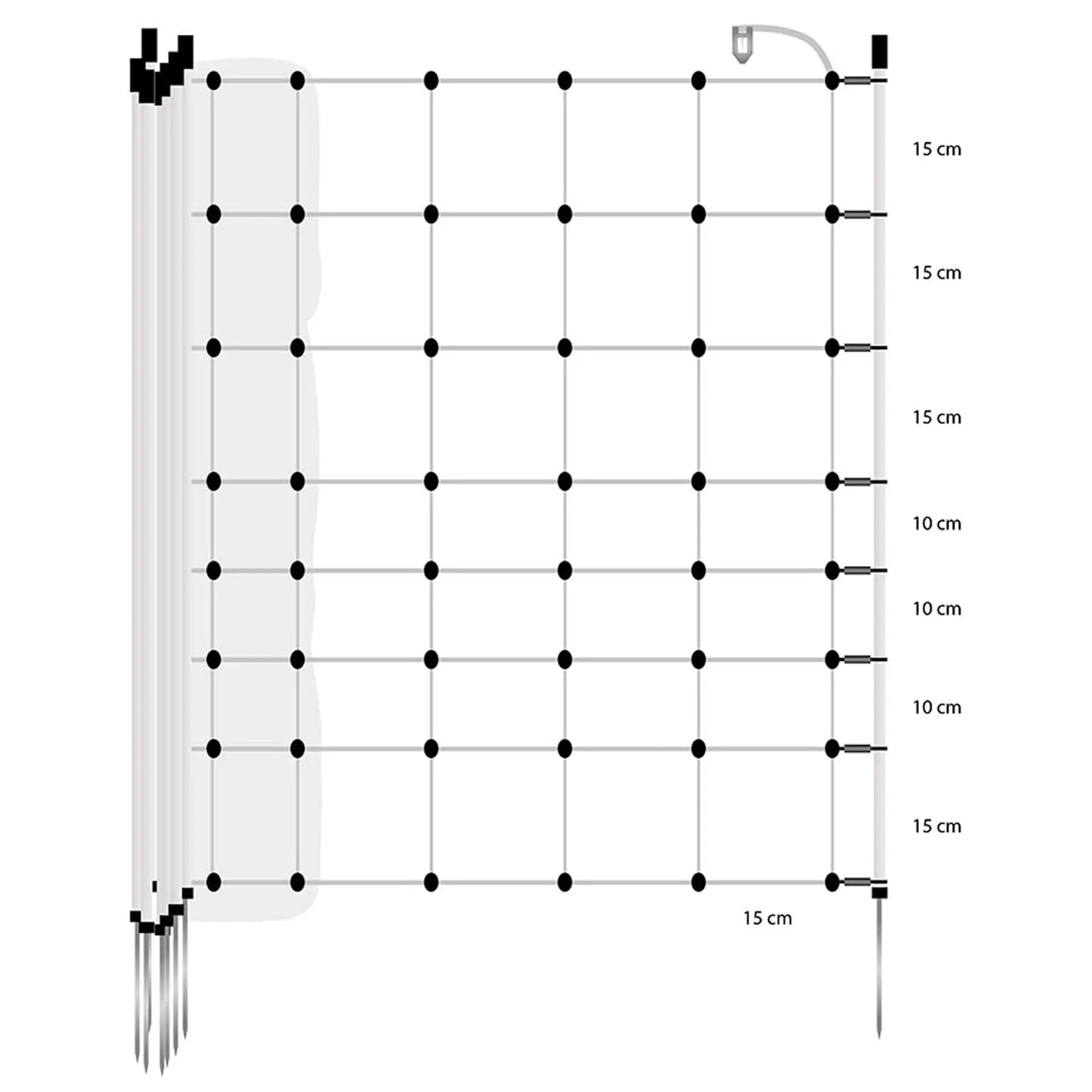 Gallagher Turbo net, single pin, 90cm, 50m