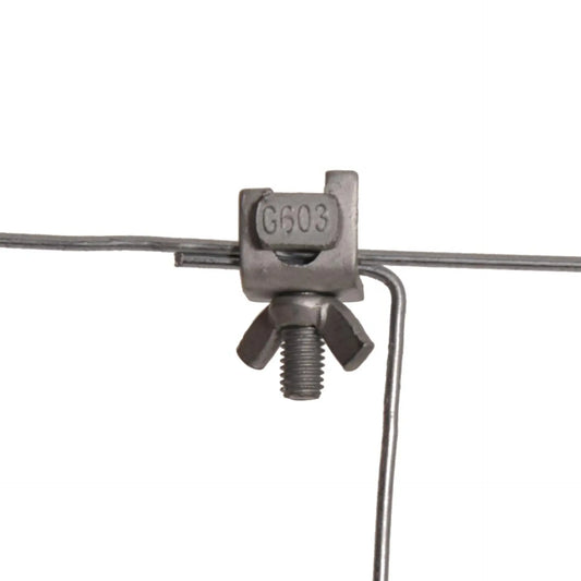 Gallagher Wire clip (Jount Clamp Angle) (curved, pack of 10, includes winged nut)