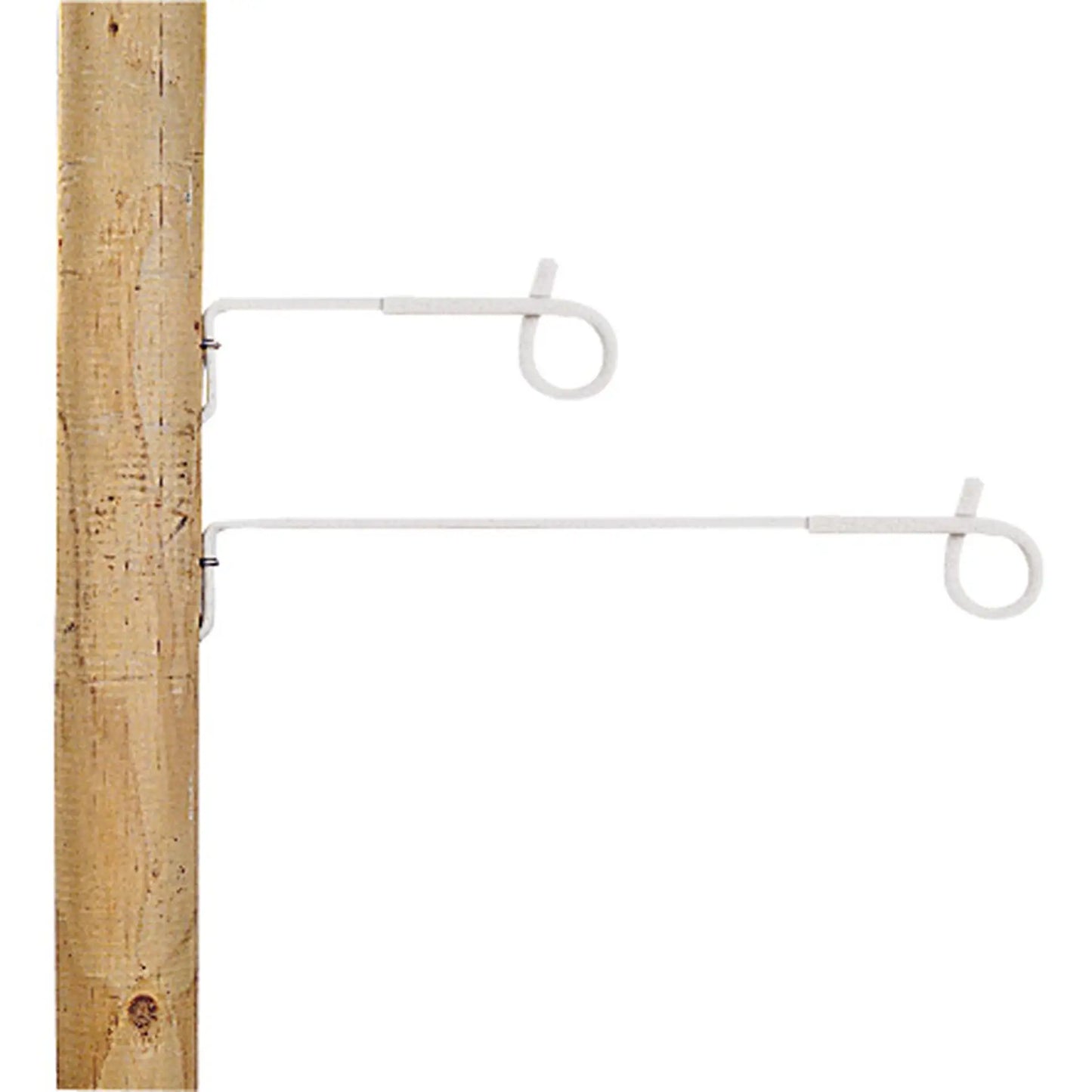 Gallagher Distance insulator, pigtail (pigtail offset) (white, 17.5cm, pack of 10)