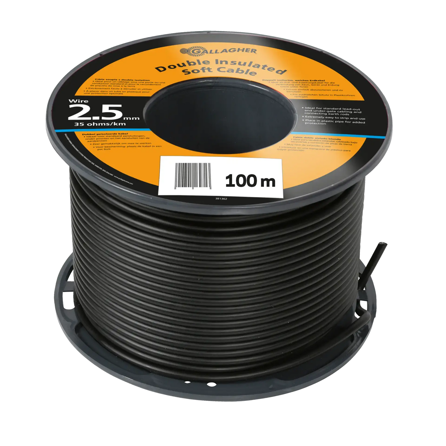 Gallagher Ground cable ø2.5mm (100 metres) - 35 Ohm/1km