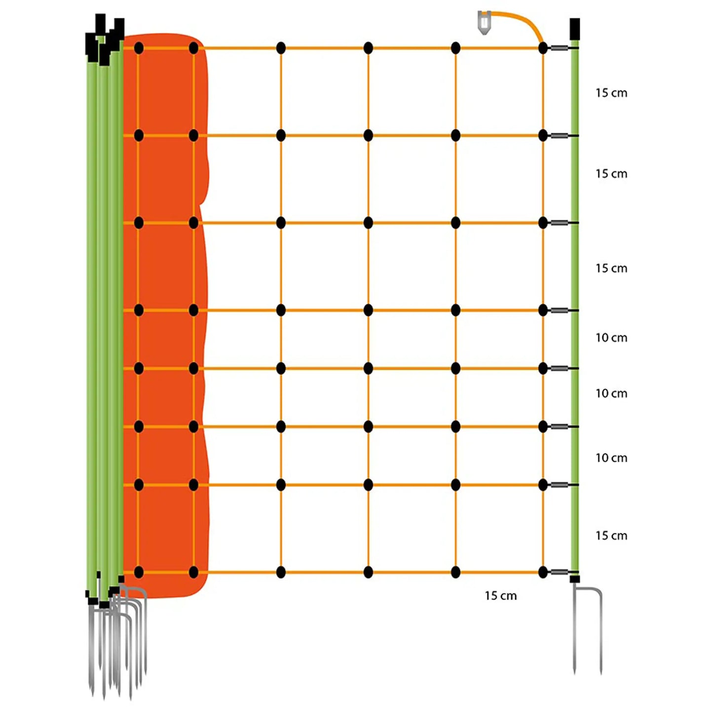 Gallagher Sheep net, double pin, 90cm, 50m