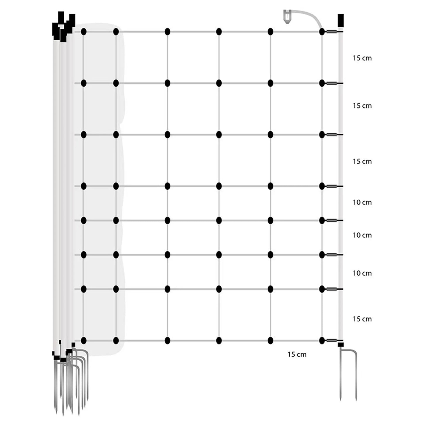 Gallagher Turbo net, double pin, 90cm, 50m