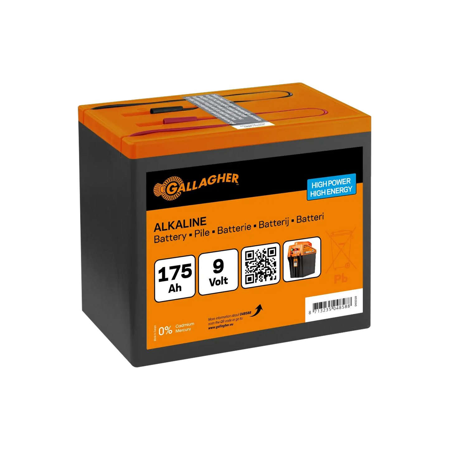 Gallagher Powerpack battery (9V, 175Ah)
