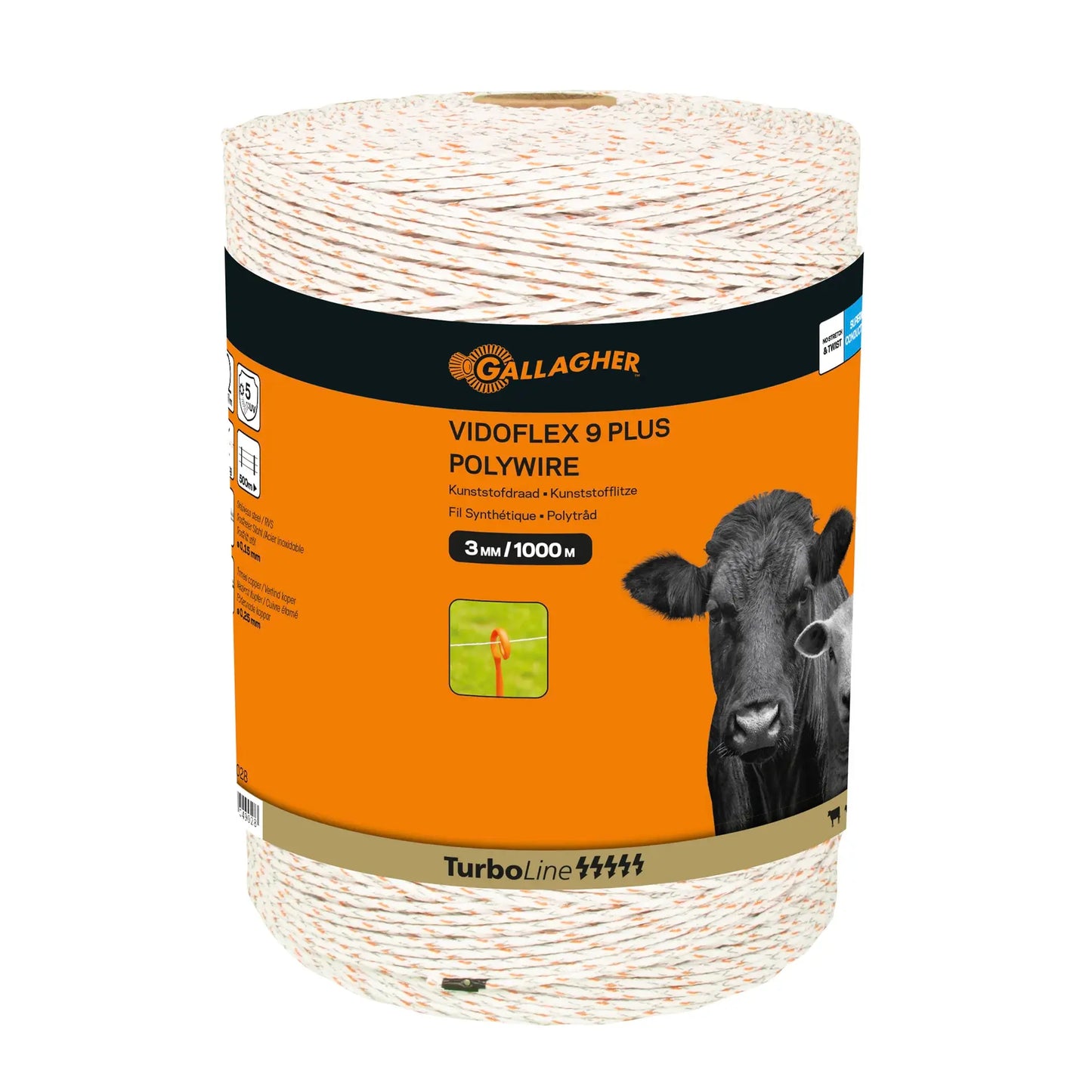 Gallagher Vidoflex 9 TurboLine Plus (white, 1000 metres)