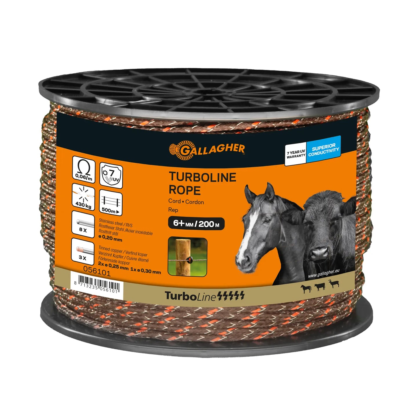 Gallagher TurboLine Rope (terra, 200 meter)