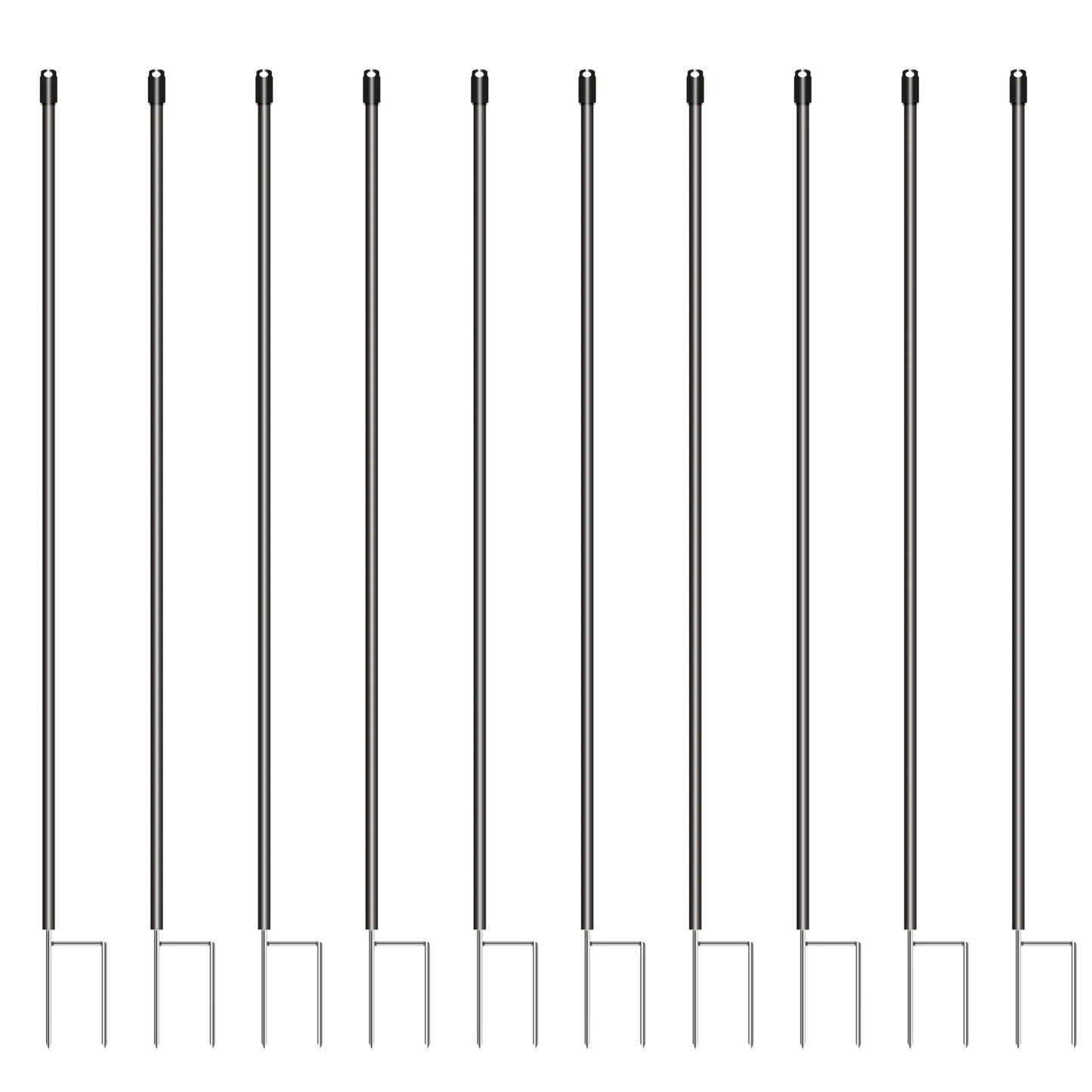 Gallagher Deer post, plastic (black, ø19mm - 1.70 metres, pack of 10)