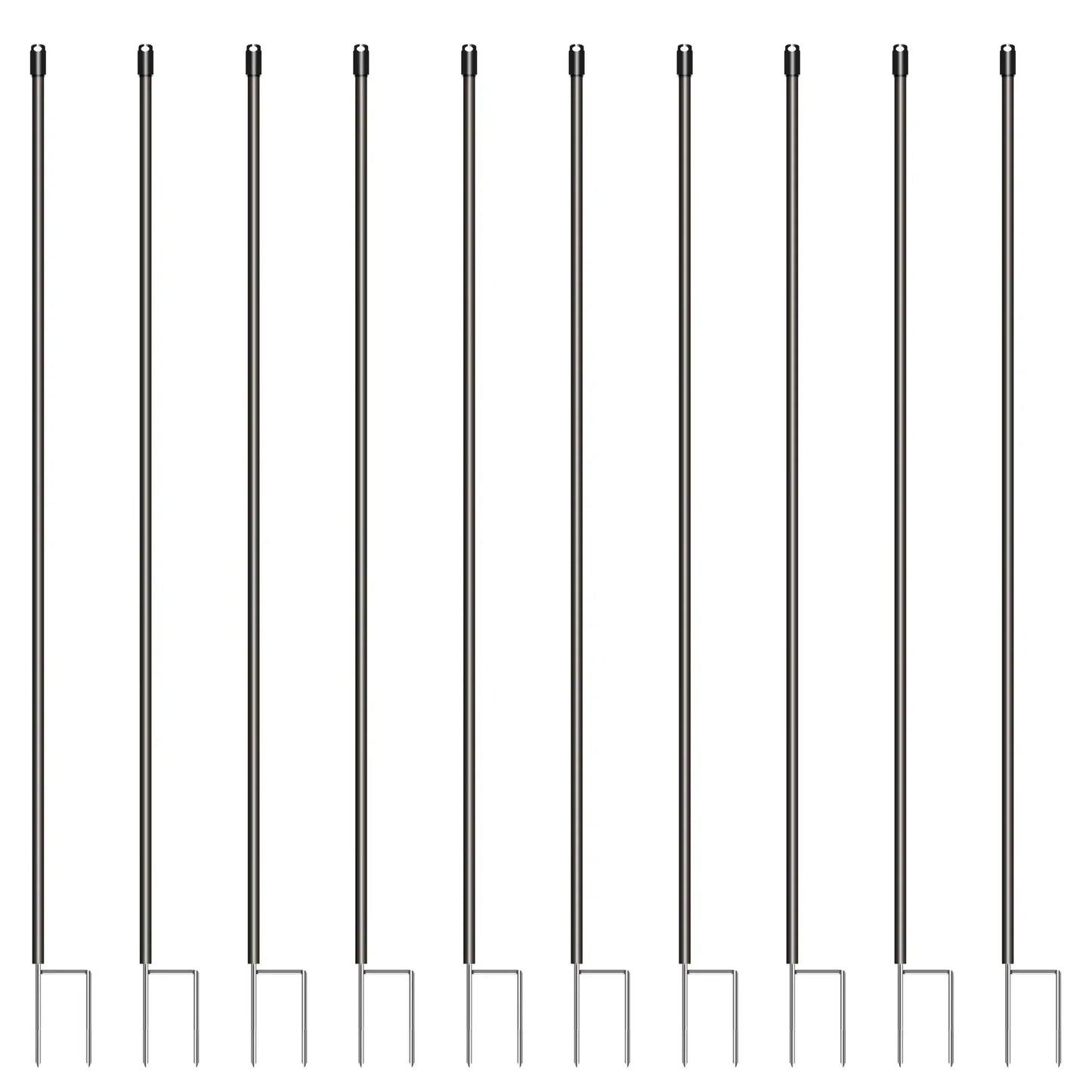Gallagher Deer post, plastic (black, ø19mm - 2.00 metres, pack of 10)