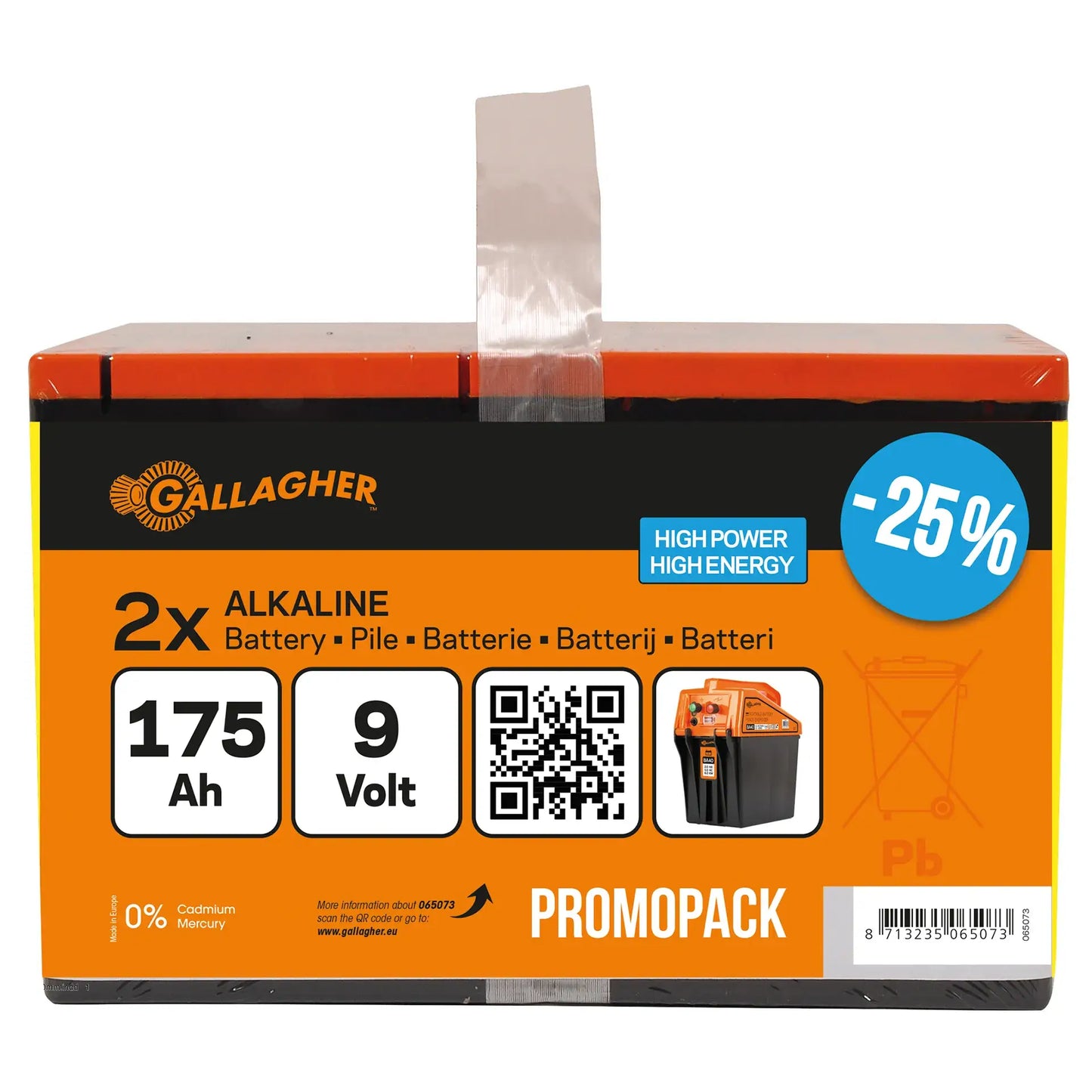 Gallagher Powerpack battery duo pack (9V, 175Ah)