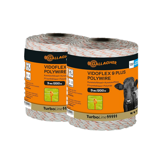 Gallagher Vidoflex 9 TurboLine Plus (white, duo pack 2x 200 metres)