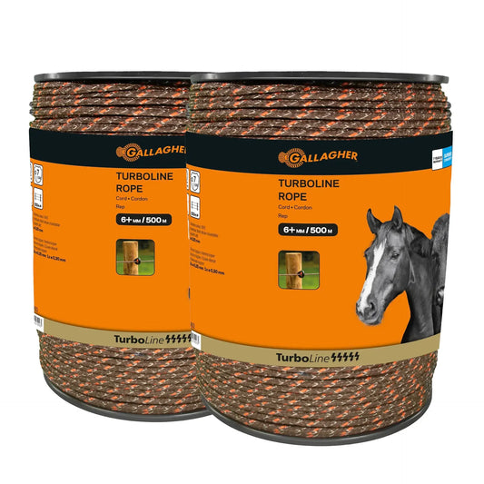 Gallagher Gallagher electric fence conducting wire Turboline Rope, duopack (2x500m) Terra