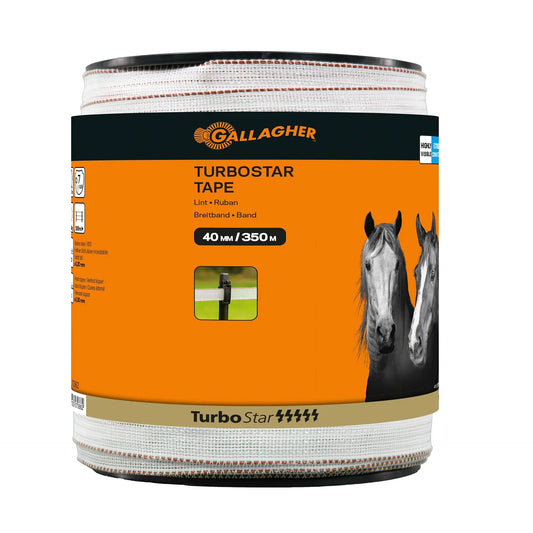 Gallagher Gallagher electric fence tape TurboStar 40mm wide (350m) White