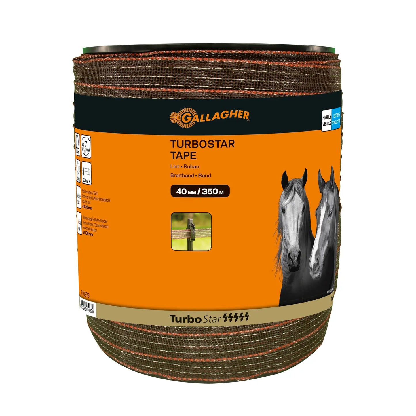 Gallagher Gallagher electric fence tape TurboStar 40mm wide (350m) Terra