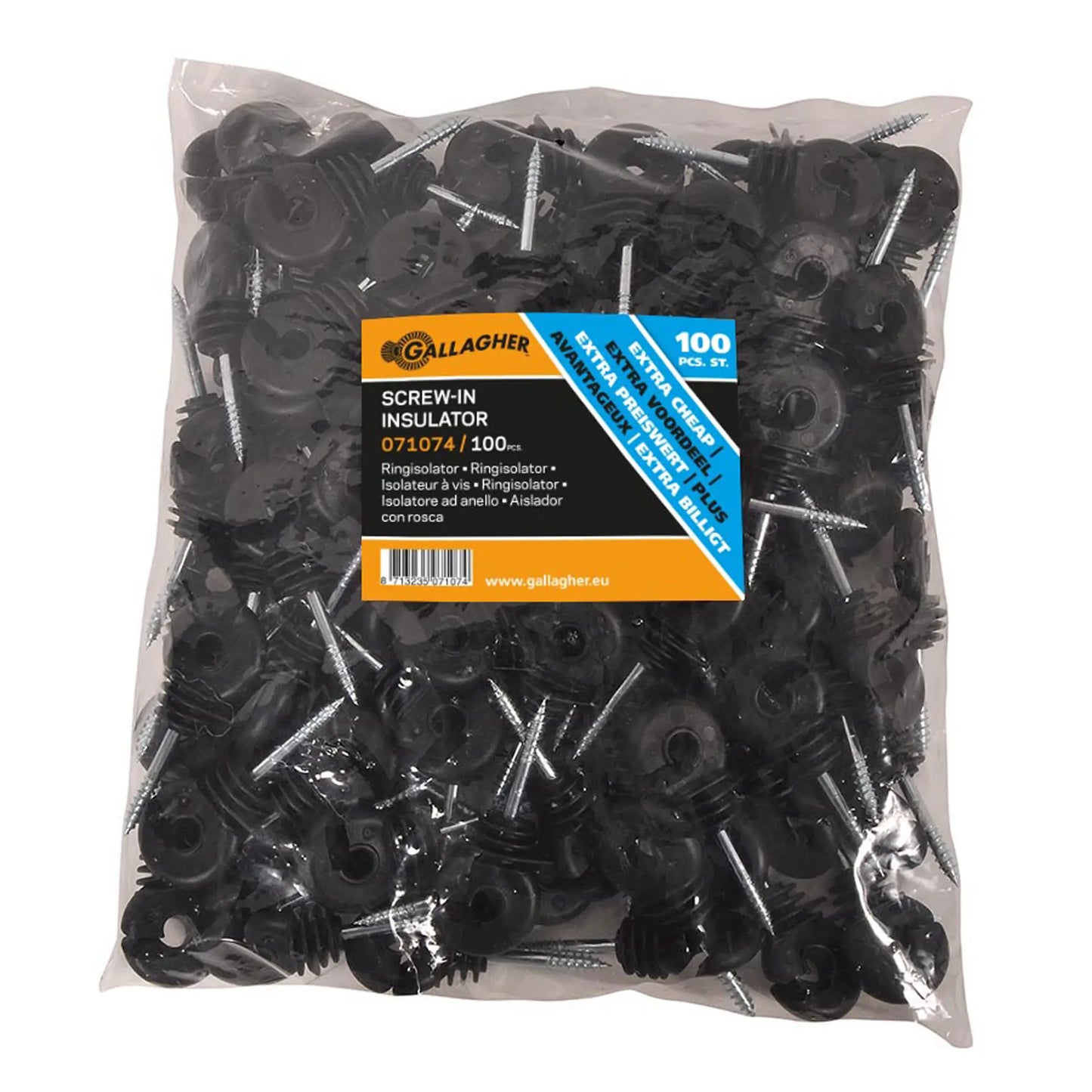 Gallagher Screw-in Insulator PromoPack (pack of 100)