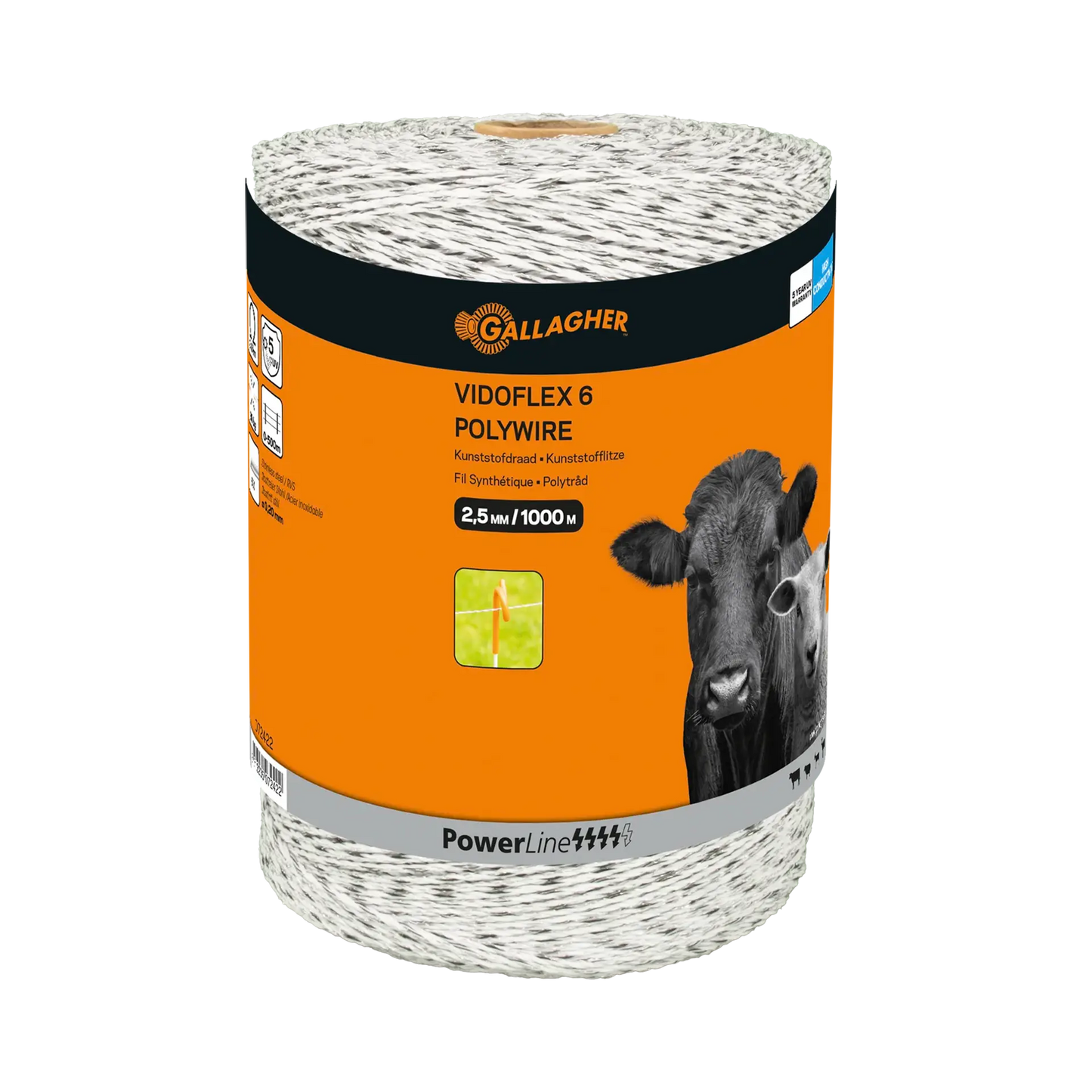 Gallagher Vidoflex 6 Powerline (white, 1000m)