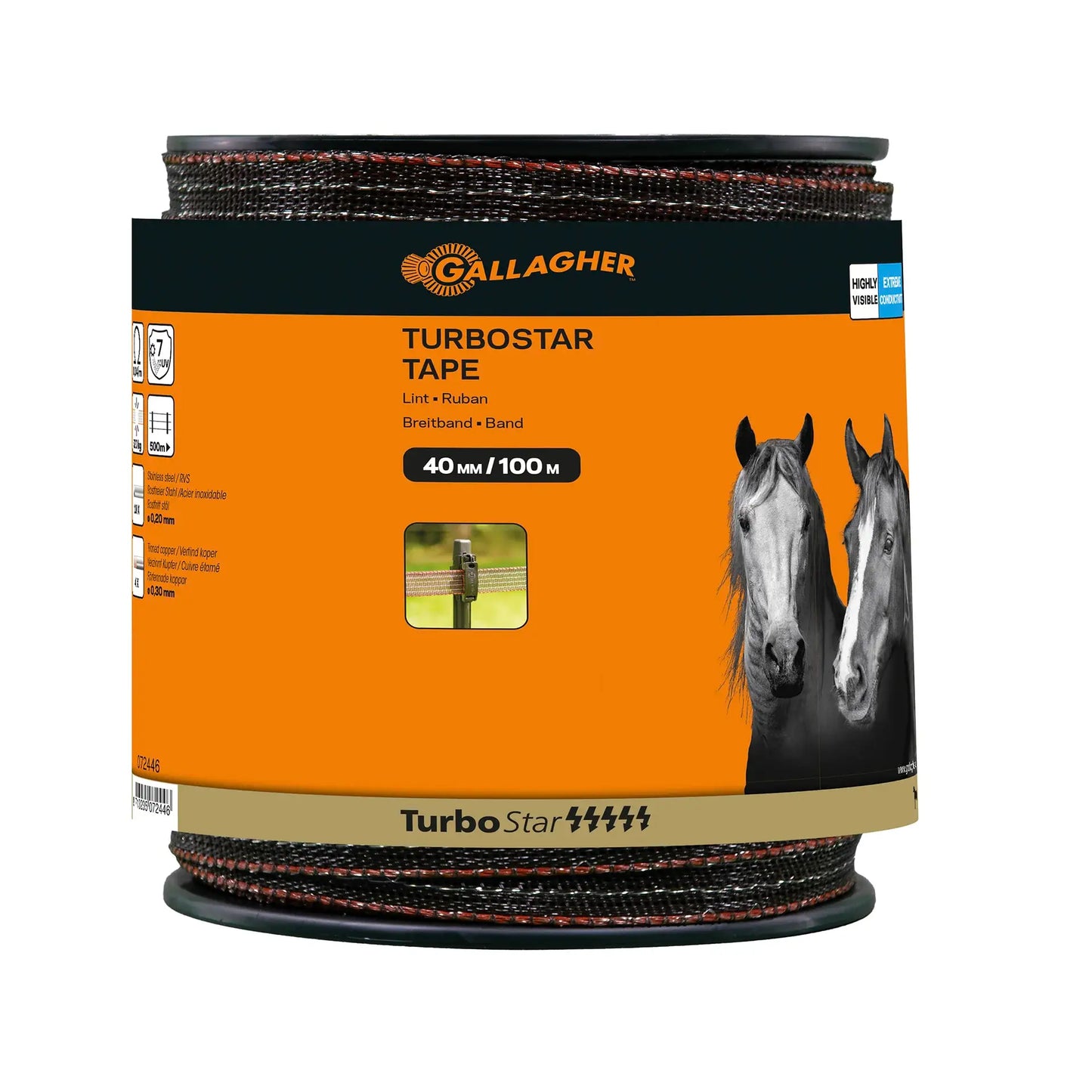 Gallagher Gallagher electric fence tape TurboStar 40mm wide (100m) Terra