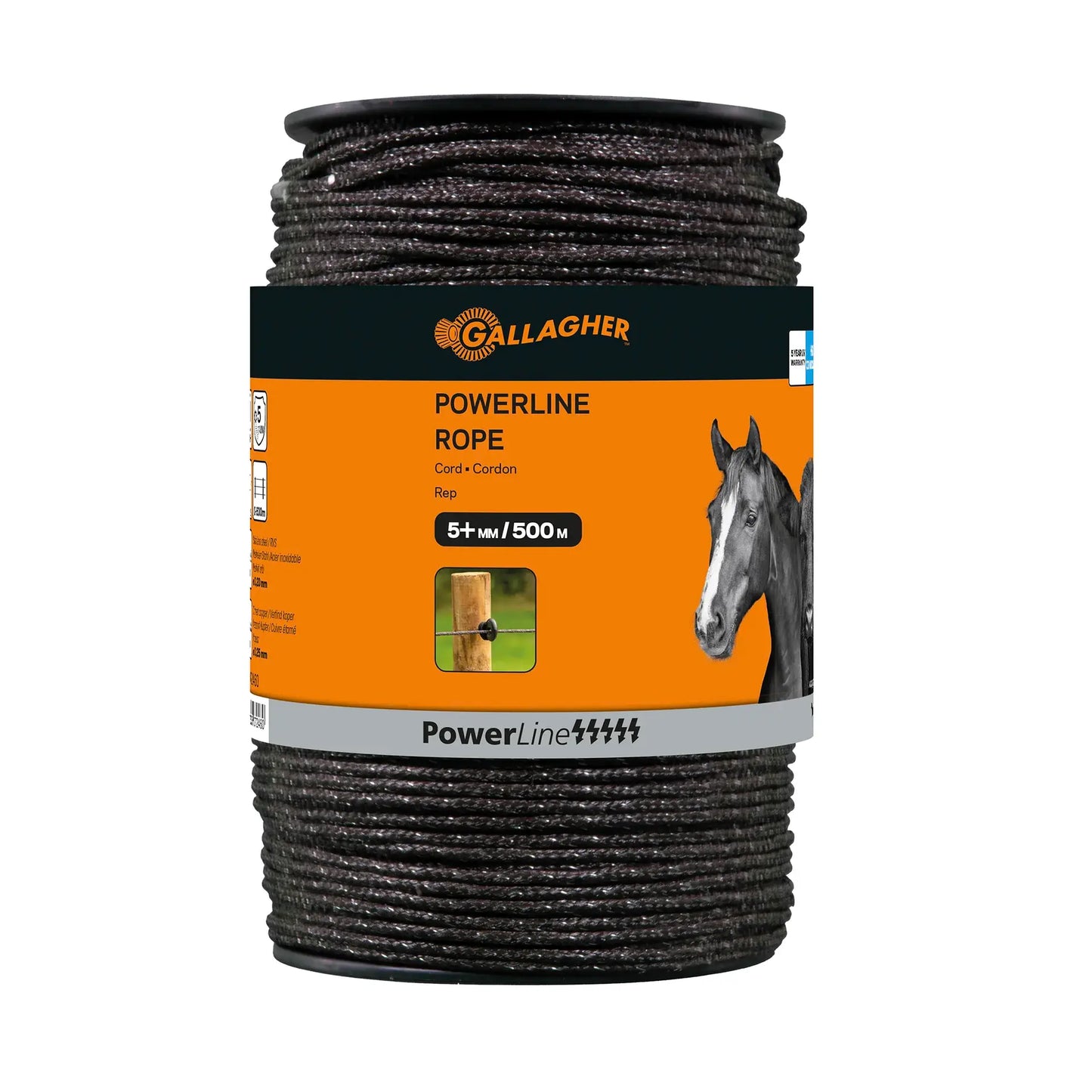 Gallagher PowerLine Rope braided (terra, 500 meter)
