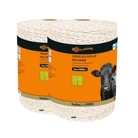Gallagher Vidoflex 9 TurboLine Plus (white, duo pack 2x 1000 metres)