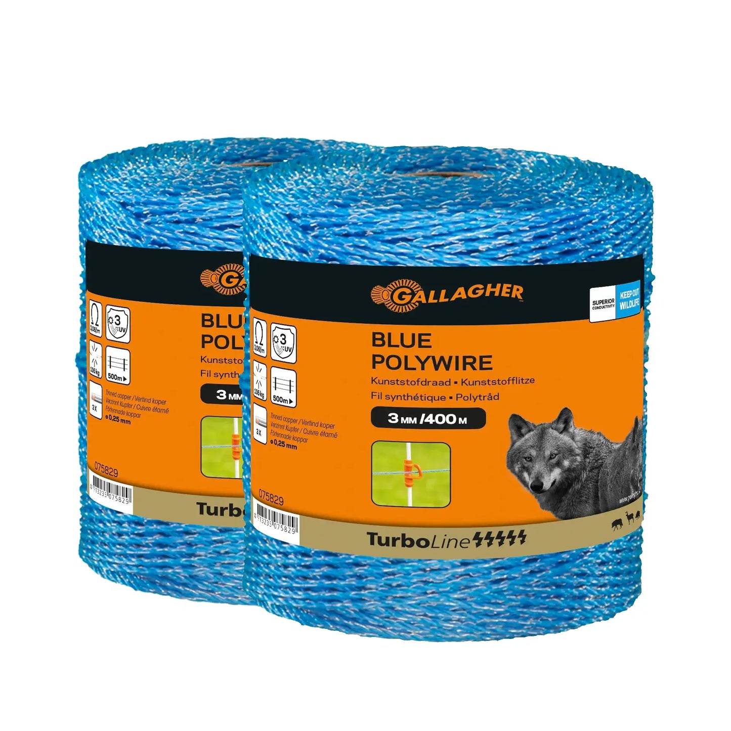 Gallagher Duopack Blue Polywire (2x400 metres)
