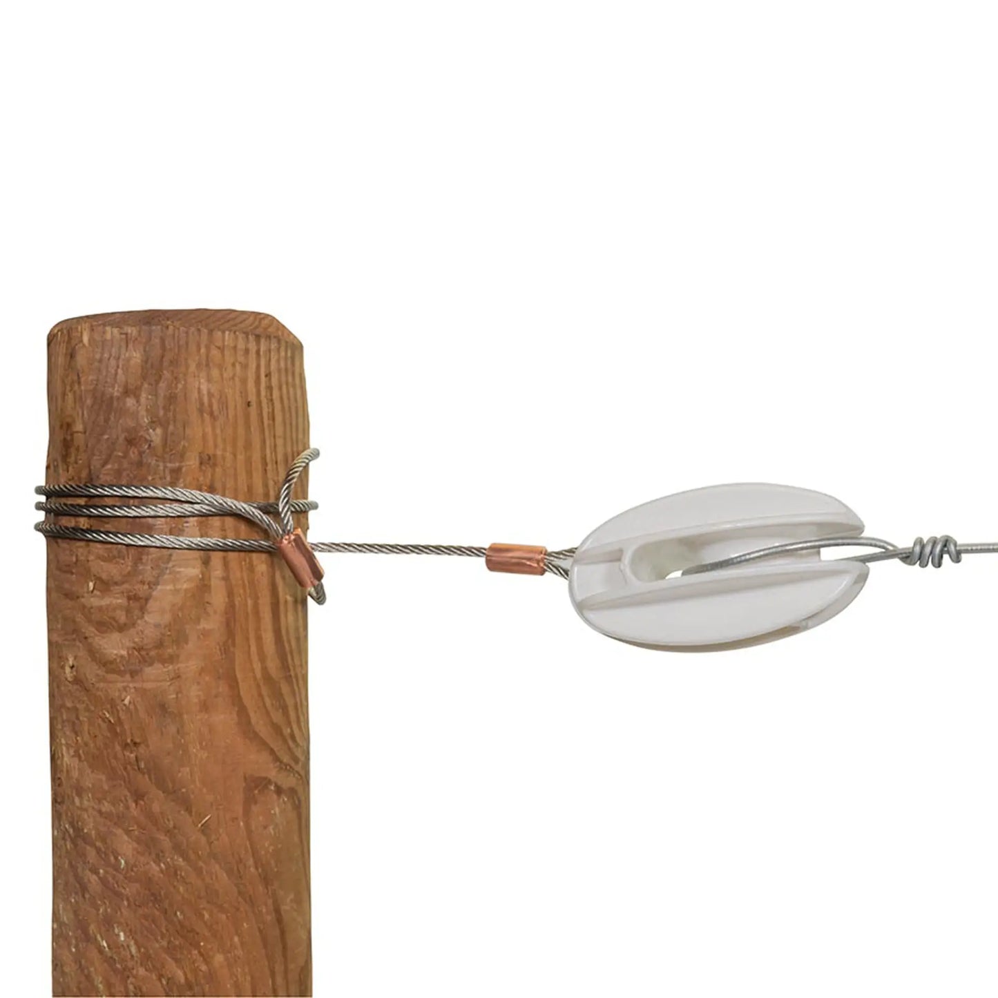 Gallagher High Strain insulator Kit white with stainless steel rope (5)