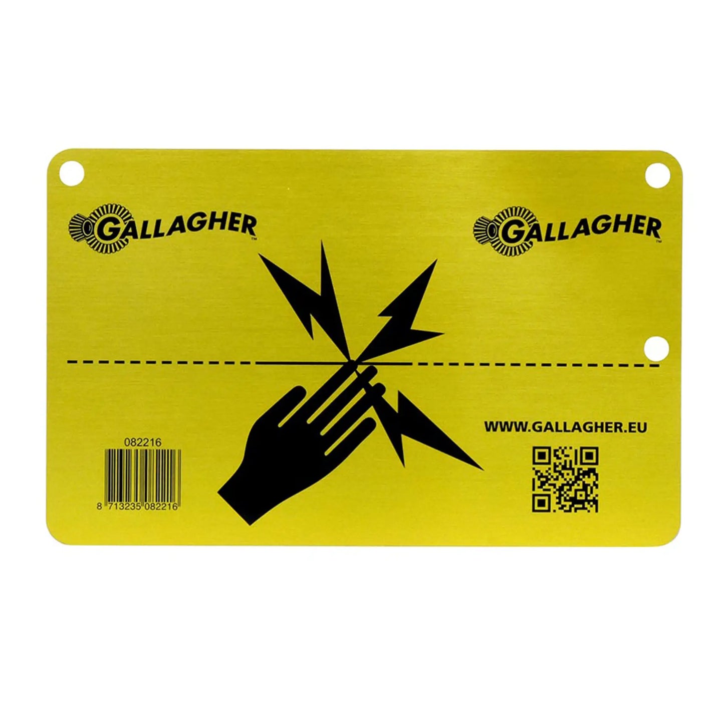 Gallagher Aluminum warning sign EU