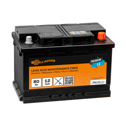 Gallagher Battery 12V/80Ah Premium LA - 278x175x190