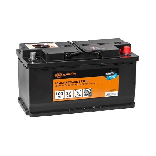 Gallagher Battery 12V/100Ah Premium Turbo AGM - 353x175x190