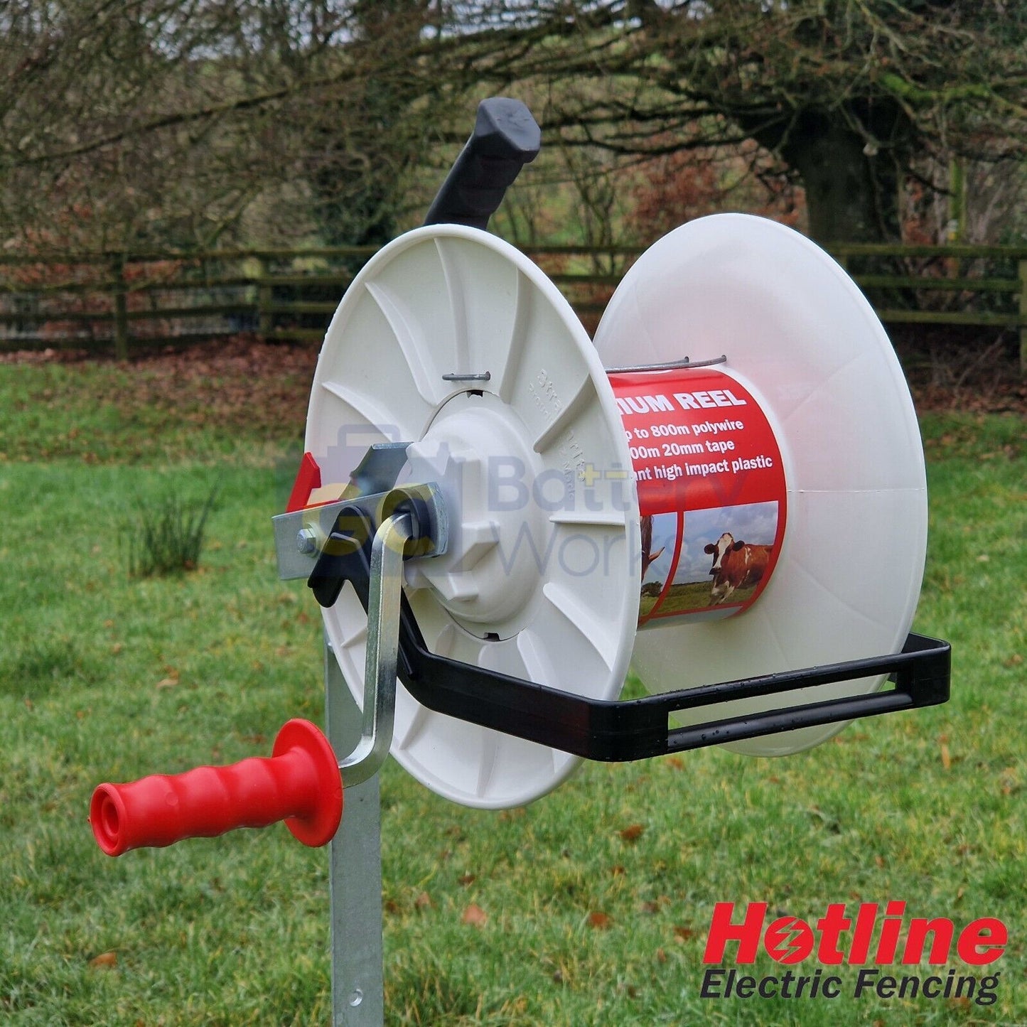 Hotline P25 Premium Large 800m Reel Electric Fence Wire Rope Tape Winder