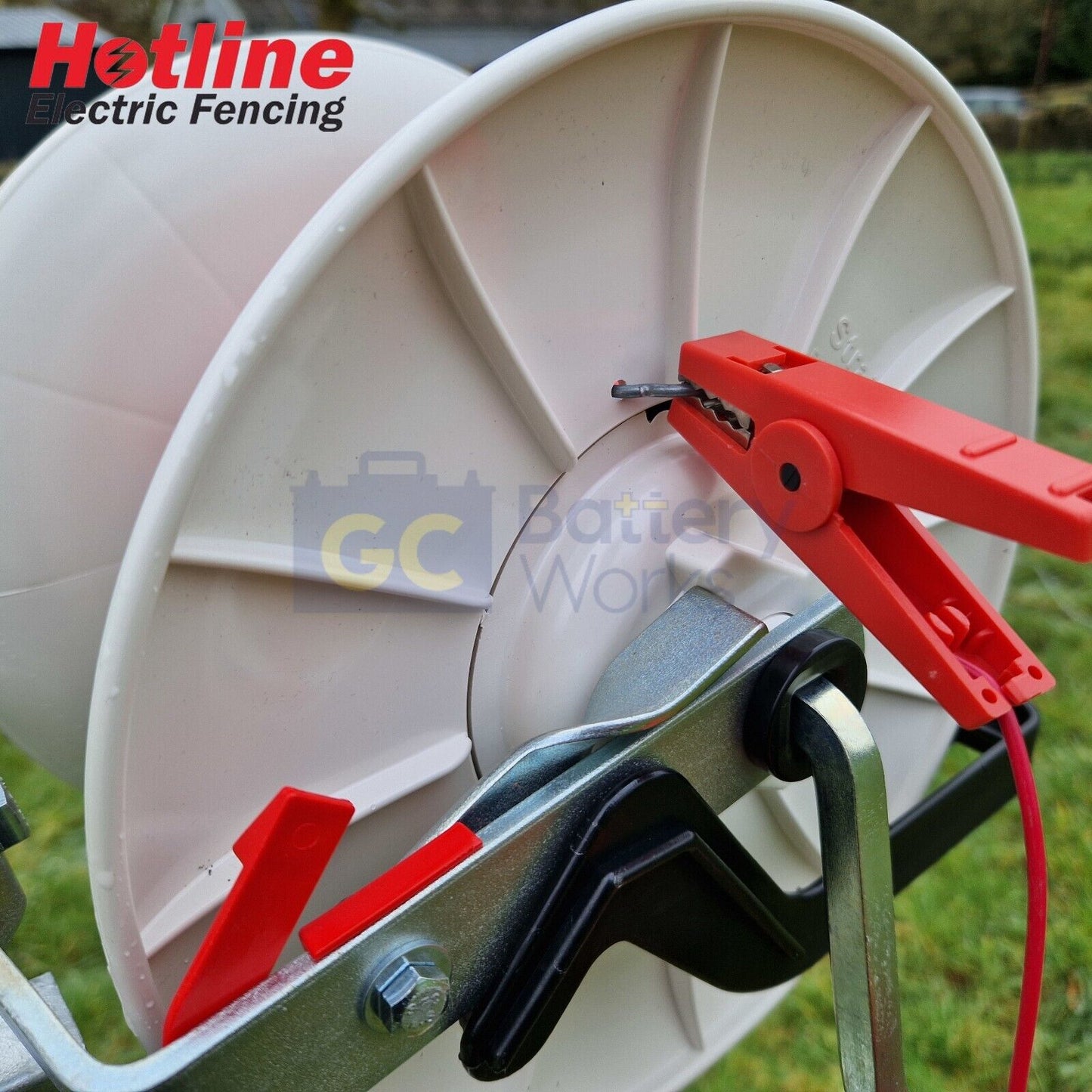 Hotline P25 Premium Large 800m Reel Electric Fence Wire Rope Tape Winder
