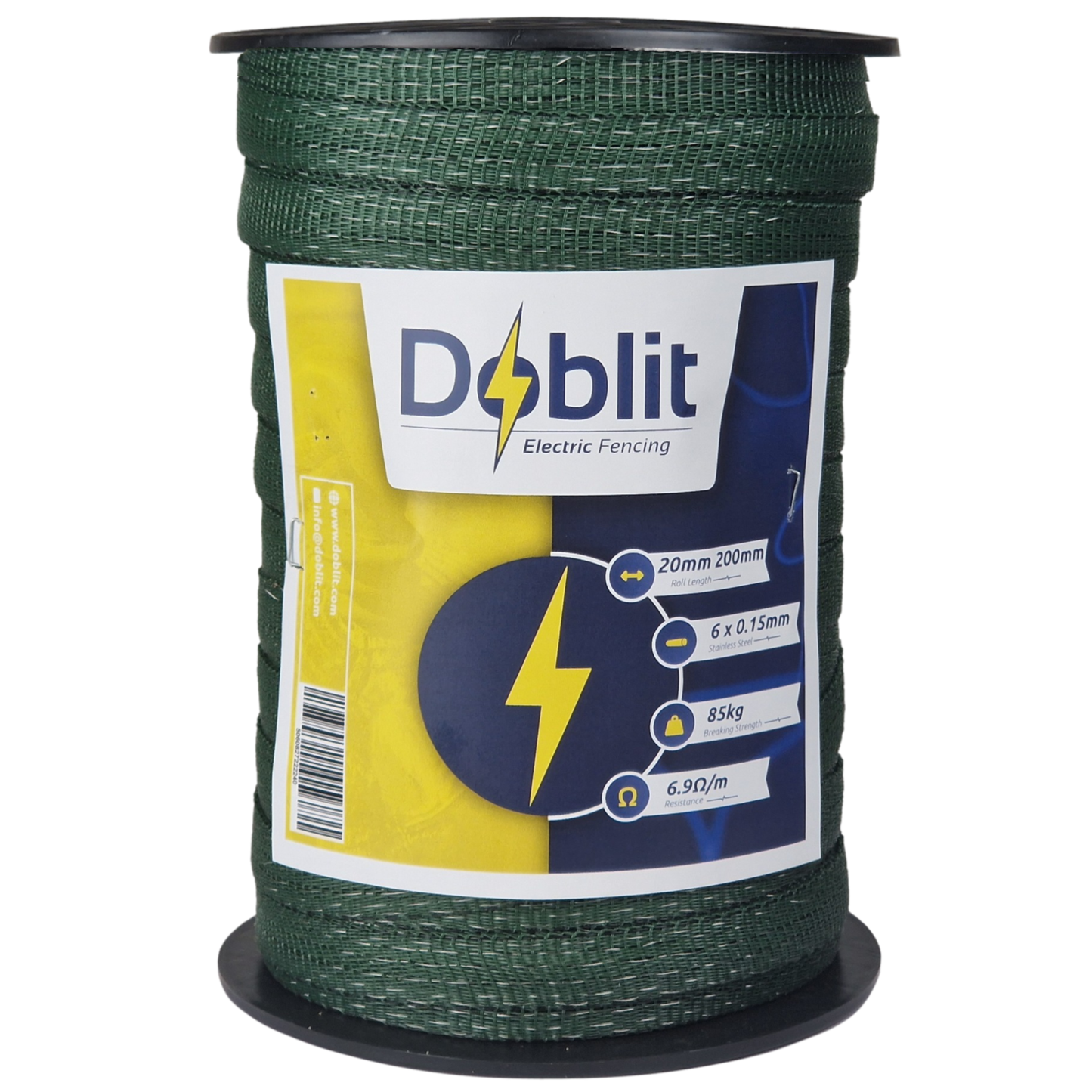 Doblit 20mm Poly Tape Green 200m Roll