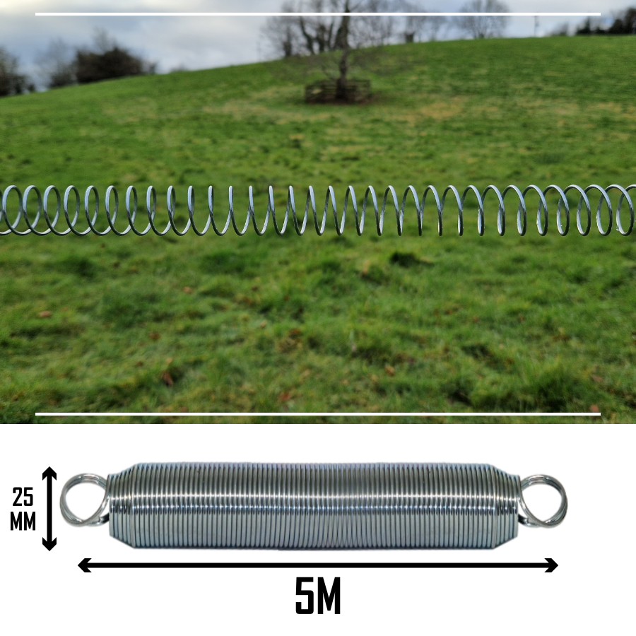 5m Gate Spring Electric Fence 25mm - Stainless Steel