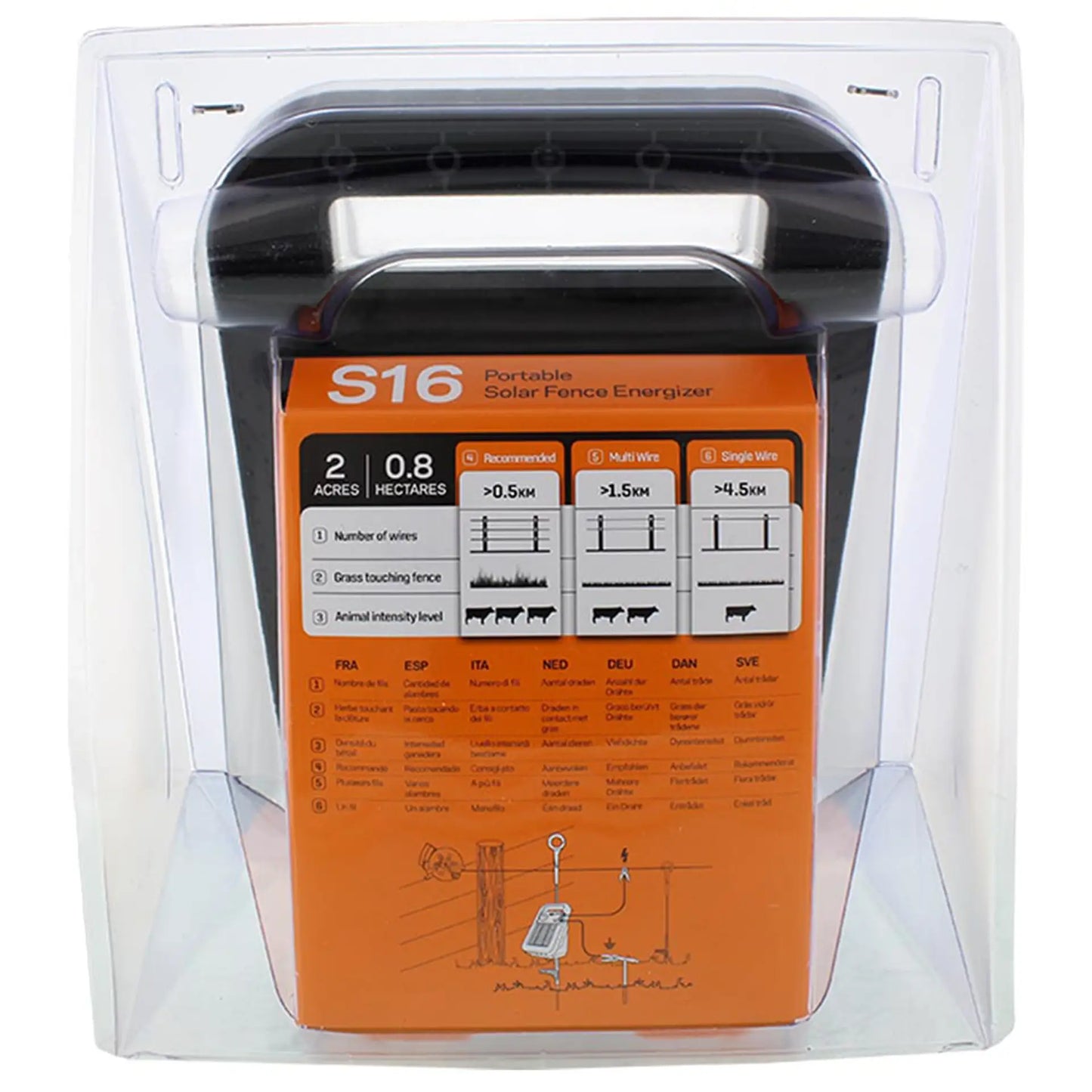 Gallagher Gallagher S16 solar fence energiser incl. battery (6 V - 4 ah)