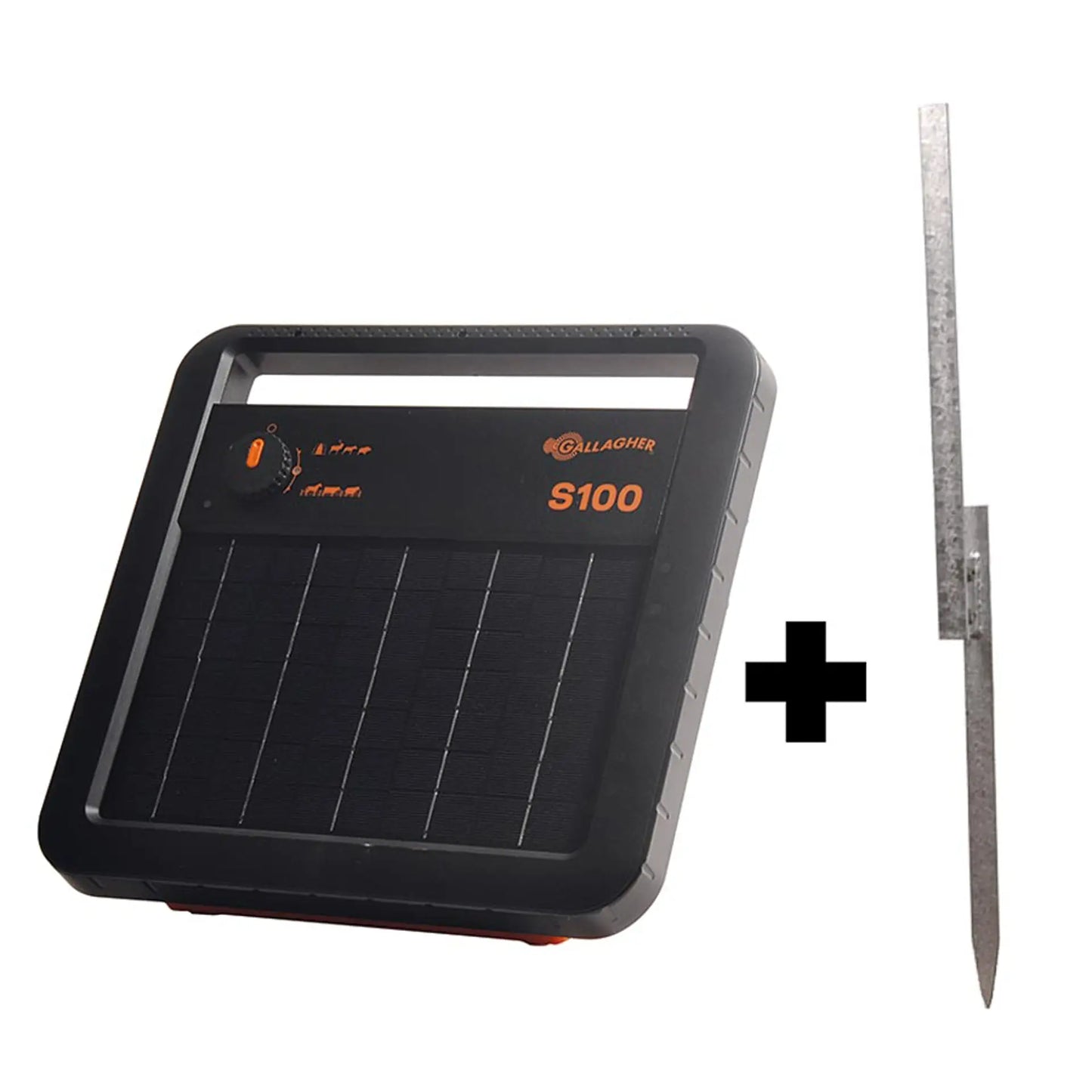 Gallagher Gallagher S100 Solar power fence energiser including battery (12 V - 7,2 Ah)