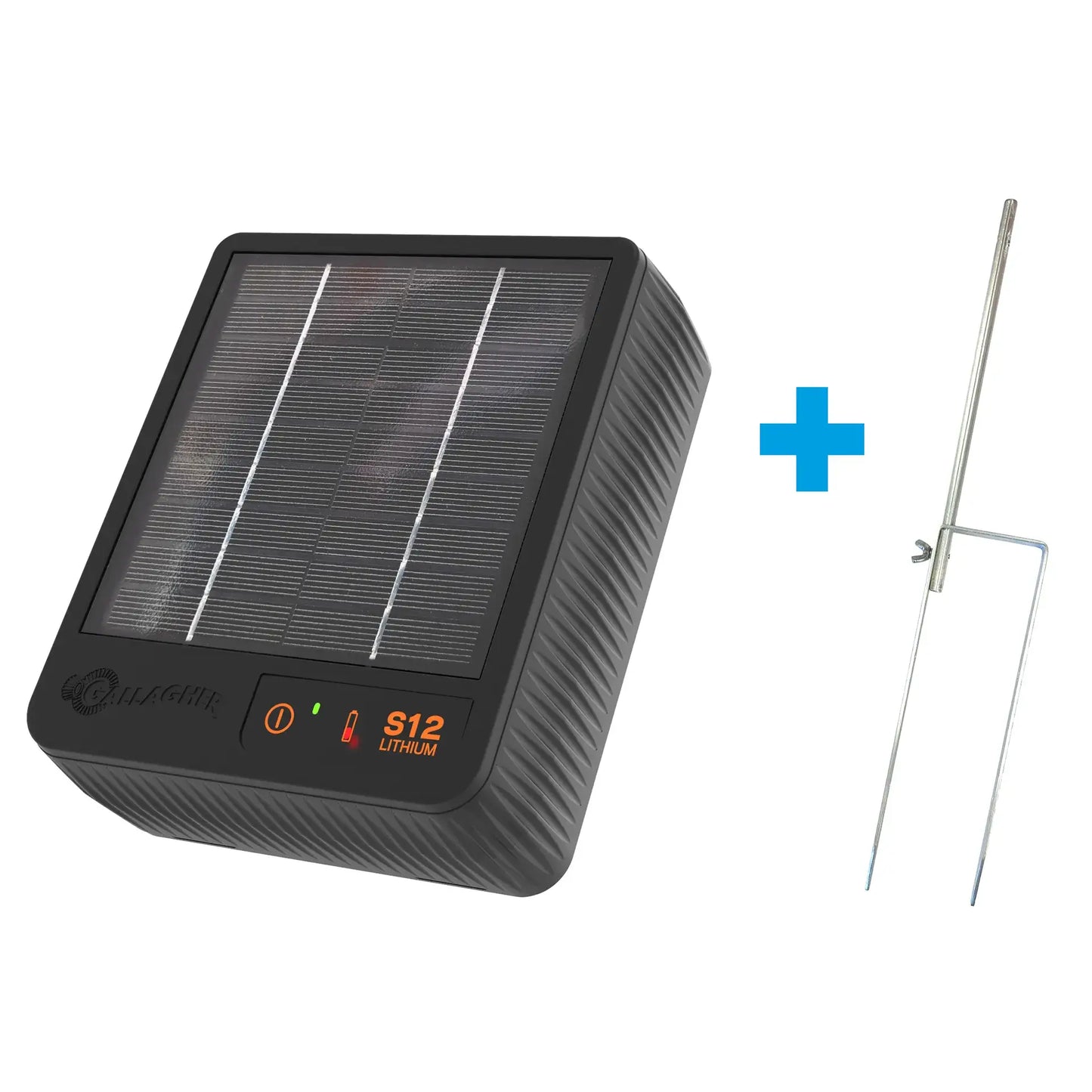 Gallagher Gallagher S12 Solar fence energiser incl. Lithium battery (3.2 V - 6 Ah)
