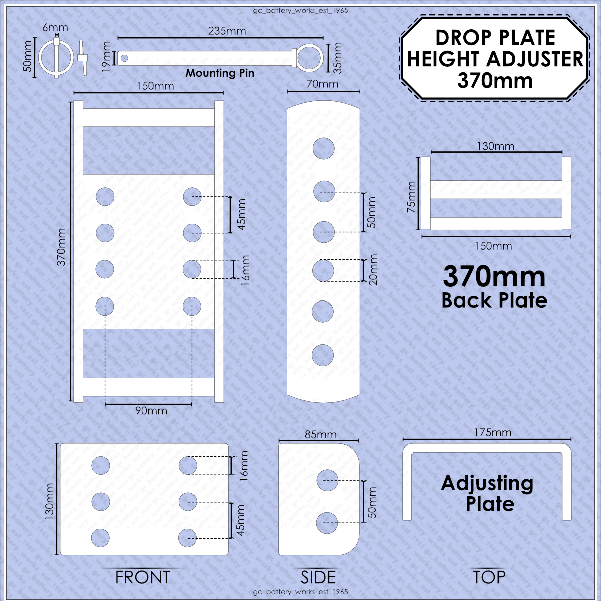 Tow Hitch Height Adjuster & Ball Kit - Colour & Sizer Options