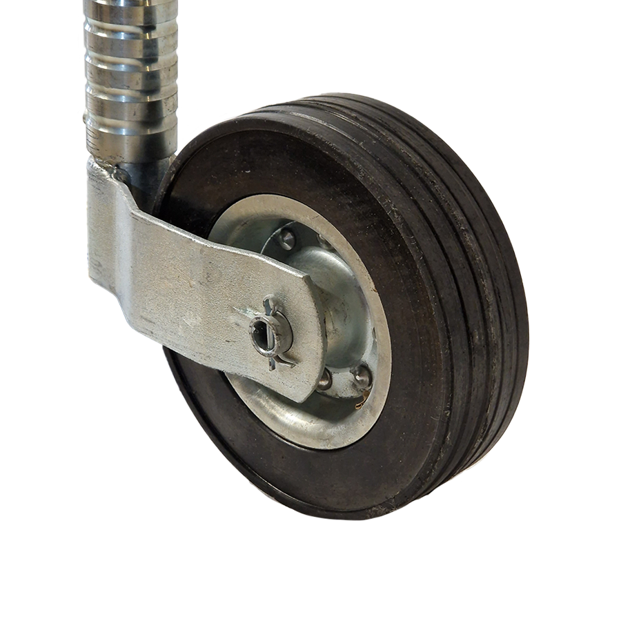 Jockey Wheel Ribbed Telescopic Trailer Stand 48mm Tube Max Load 500kg