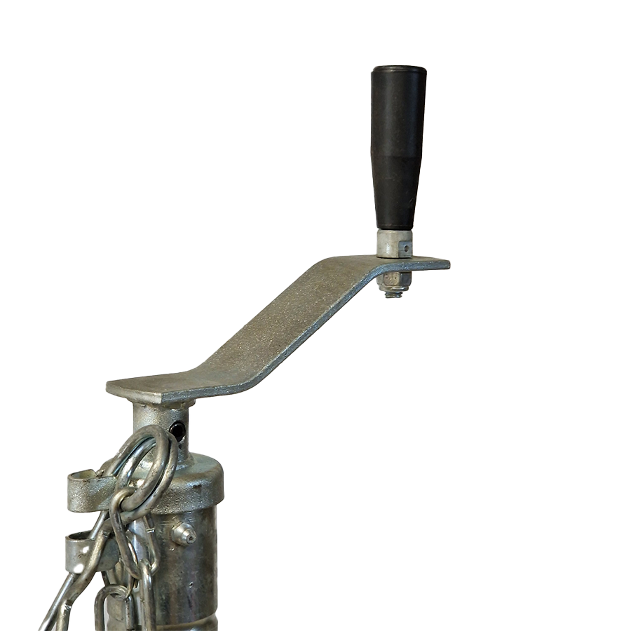 Jockey Wheel Heavy Duty Ribbed 48mm Tube Telescopic Trailer Stand Max Load 500kg