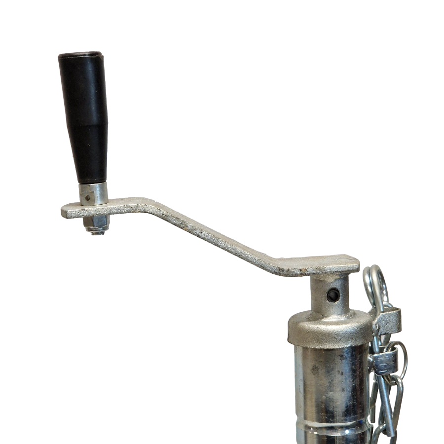 Jockey Wheel Heavy Duty Ribbed 48mm Tube Telescopic Trailer Stand Max Load 500kg (Plant)