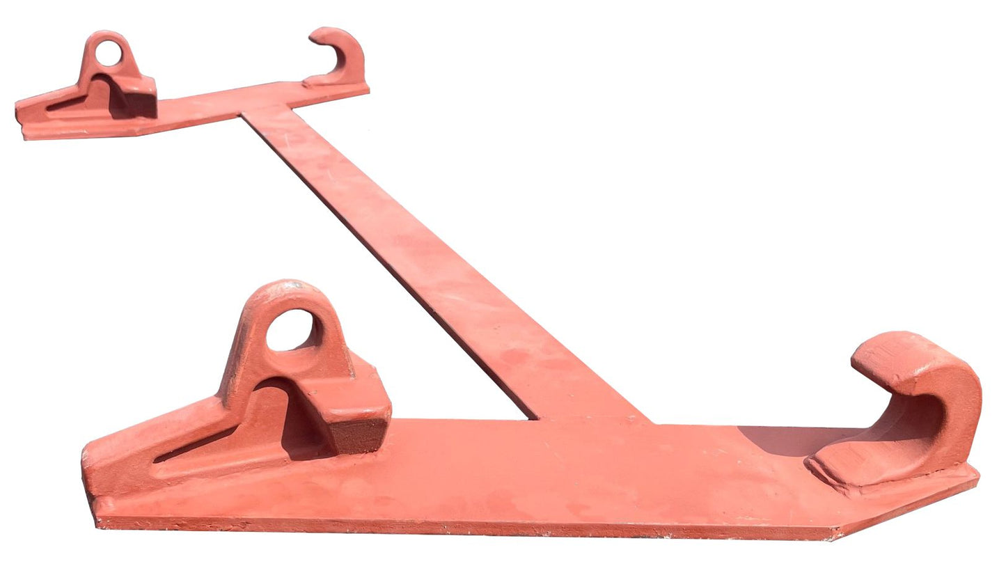 Heavy-Duty Loader Bracket Euro 8 – Quickie Style, 460mm, Red-Oxide Finish