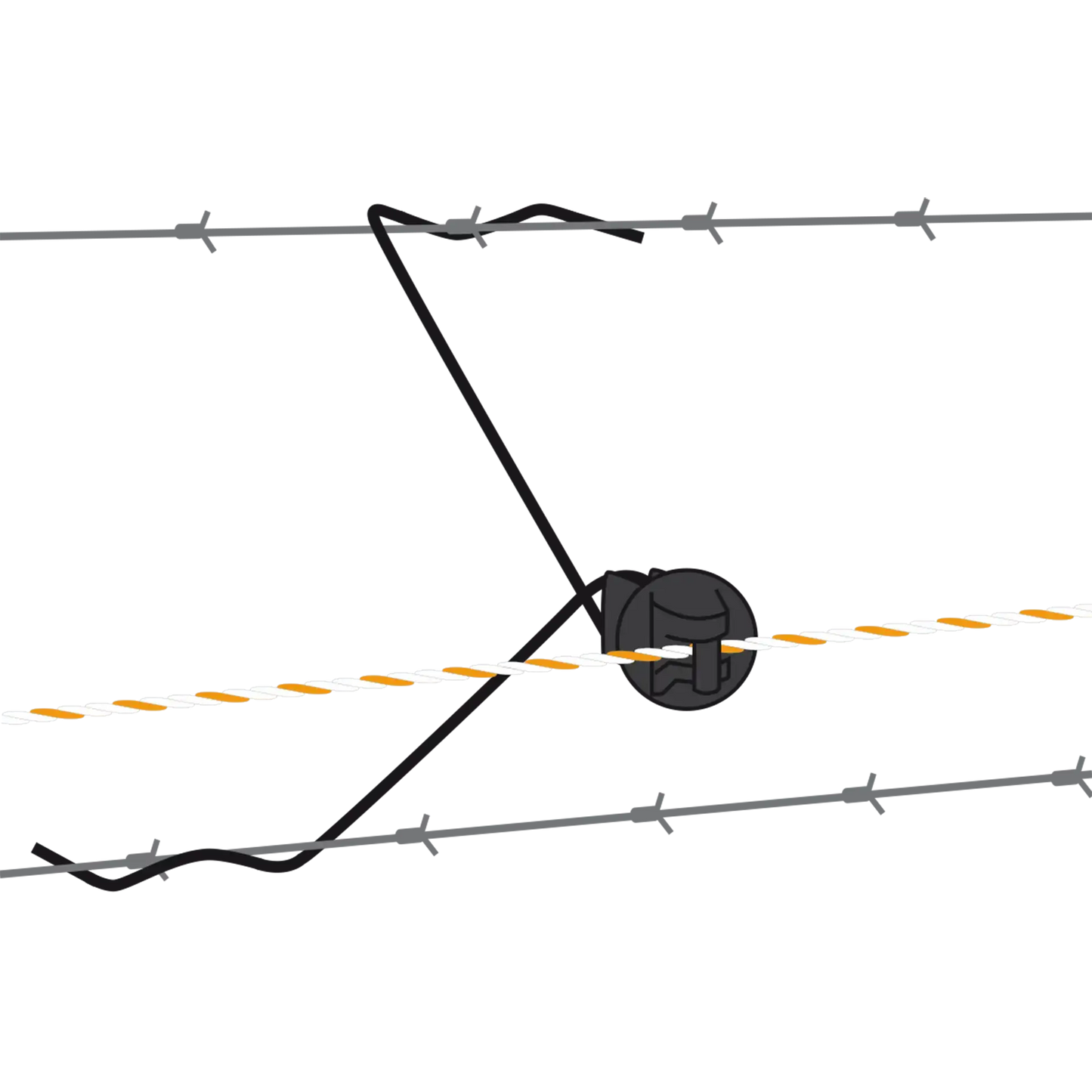 Gallagher Offset Pinlock Insulator Black (pack of 25)