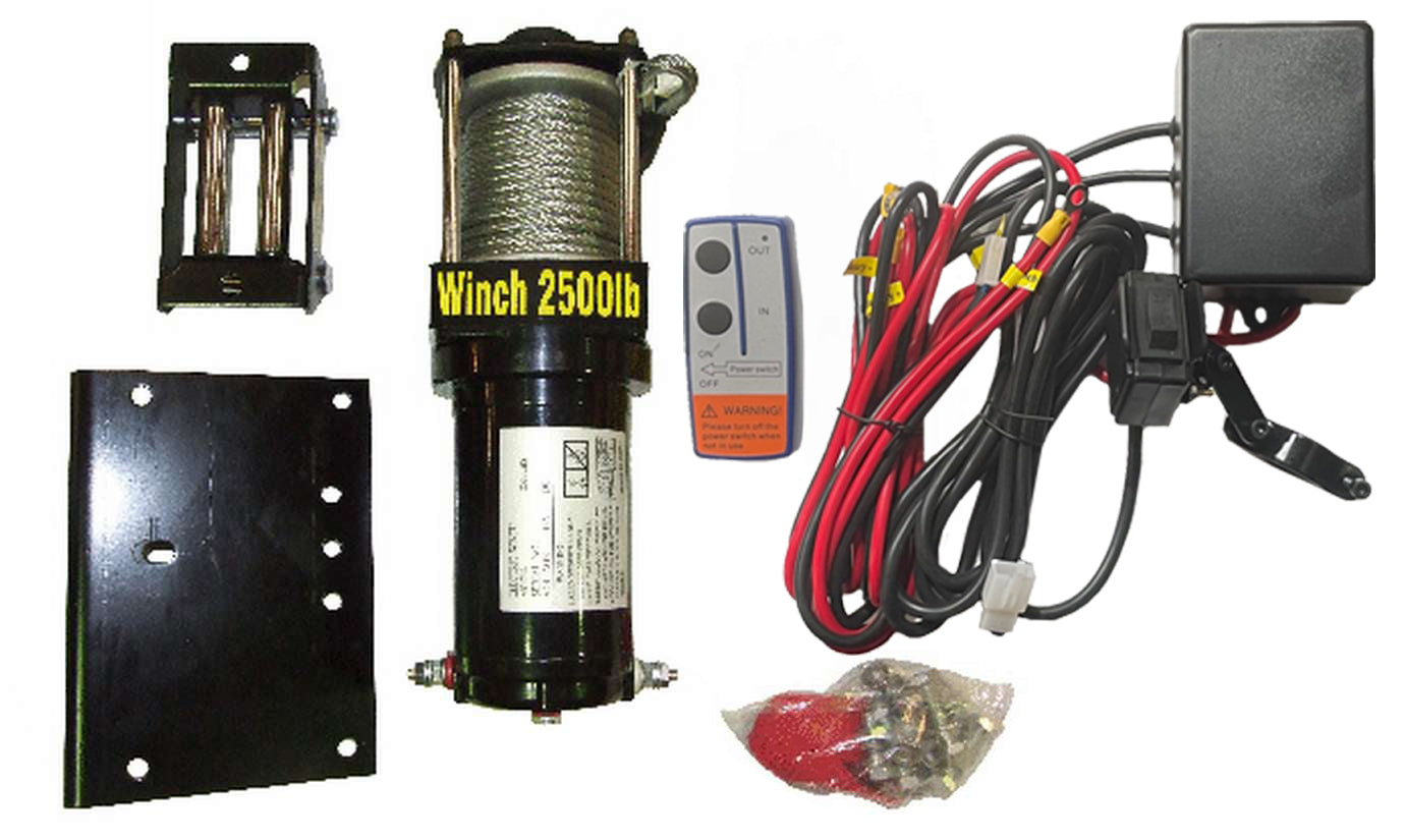 2500lbs / 1100kg Electric Winch for Quad Bike / ATV with 8m Cable & Hook plus Remote Hand Control
