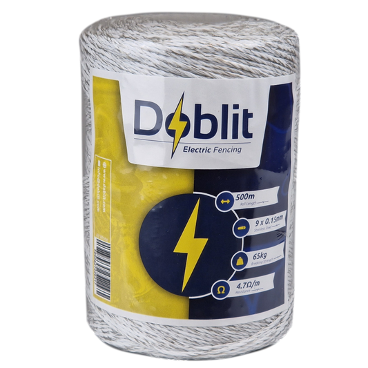 Doblit White 500m 9-Strand 3mm Poly Wire Conductor