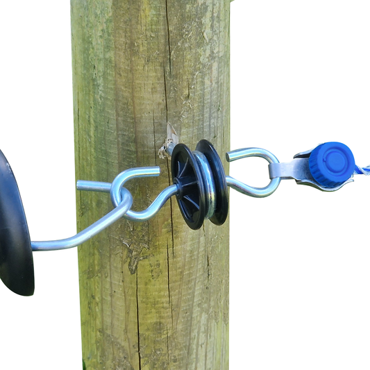 Gate Anchor Insulator Gateway Double Sided Hook w/ Wood Screw