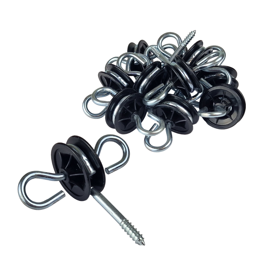 Gate Anchor Insulator Gateway Double Sided Hook w/ Wood Screw