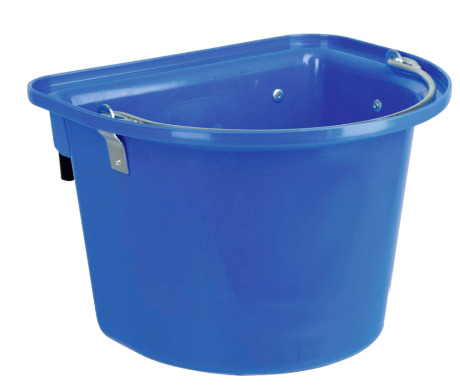 12L Feeding Manger with Gate Hanger Feed Bucket Equine Horse Stable Trough