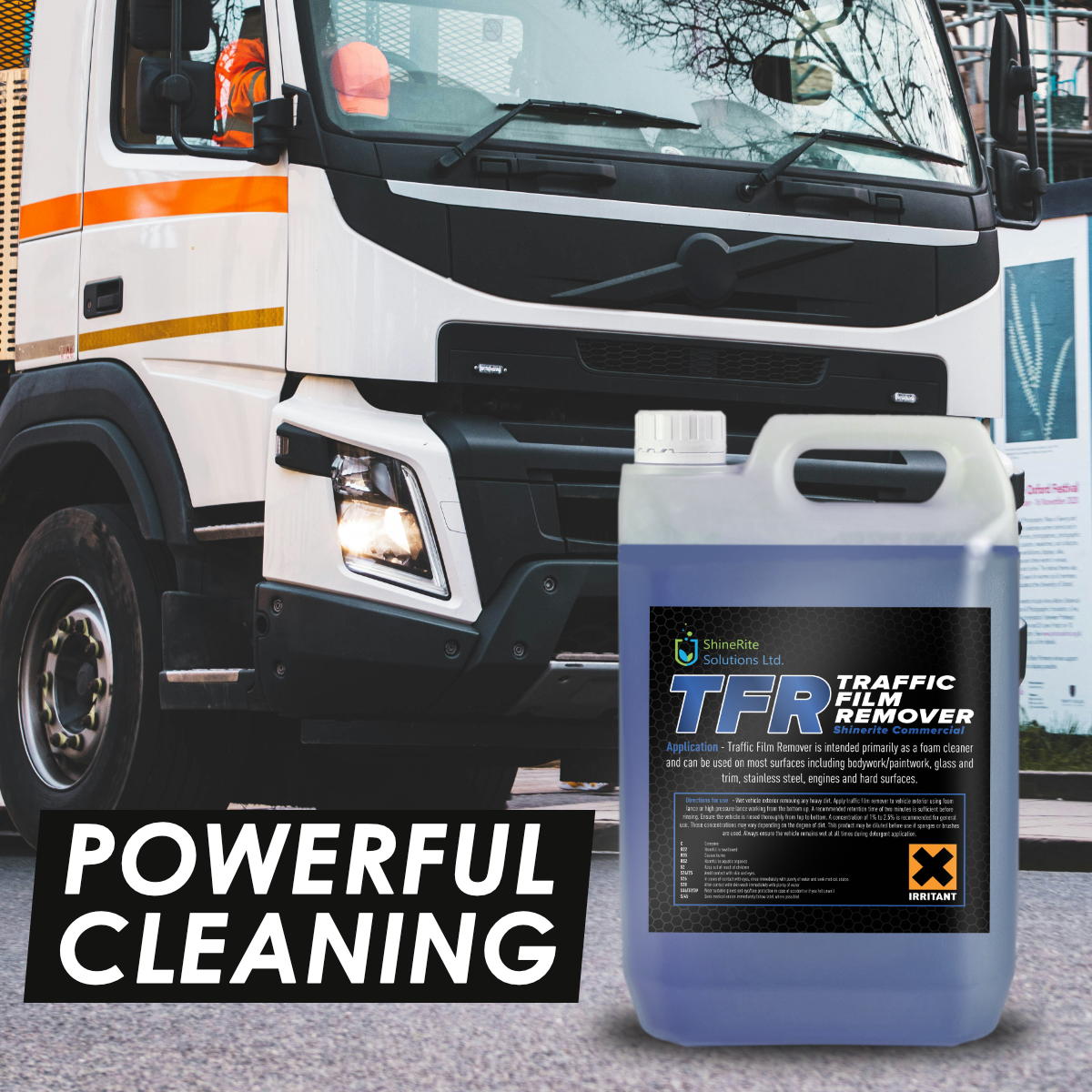 ShineRite Commerical TFR Traffic Film Remover Vehicle 3-in-1 Wash Foam Wax Concentrate Van & Lorry 5L