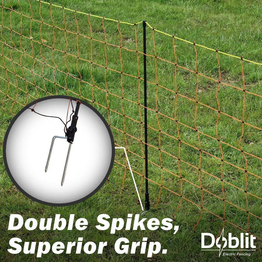 Doblit 50m Sheep Netting 90cmx50m Electric Fencing Net Fence Orange