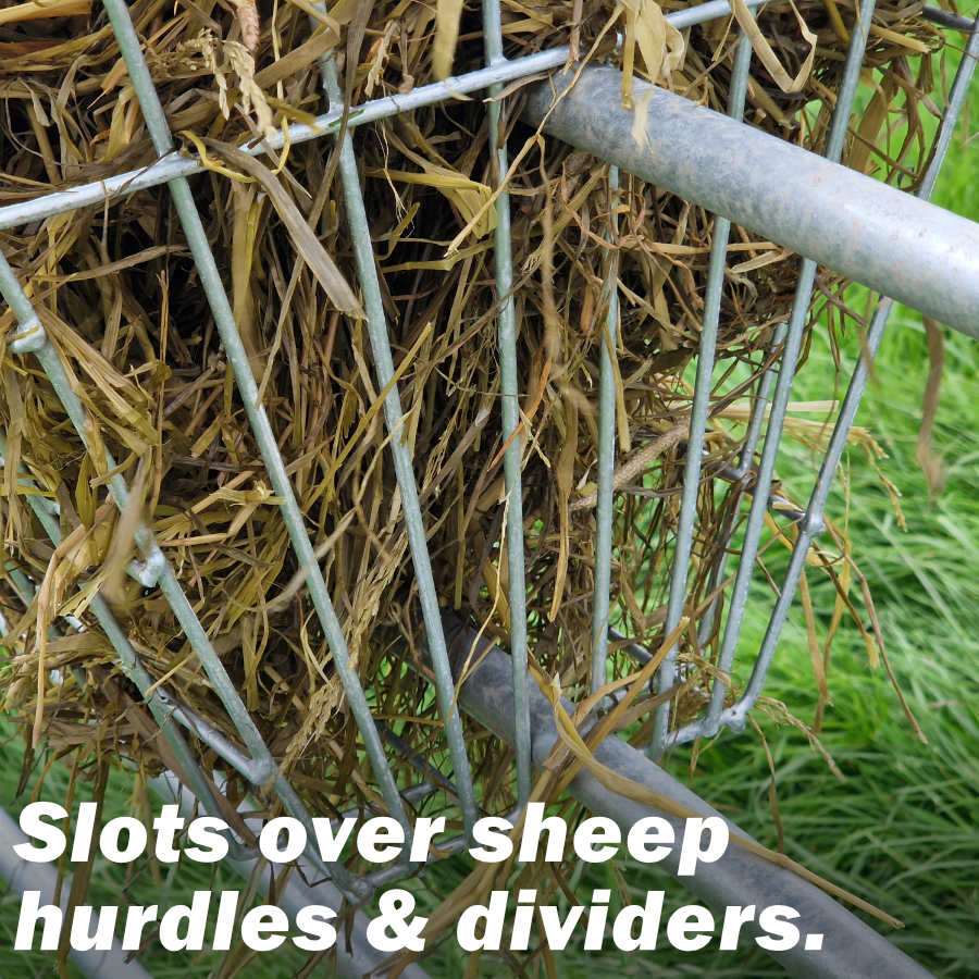 Hay Basket Feeding Rack Double Sided Slot-Over Galvanised 70 Litre