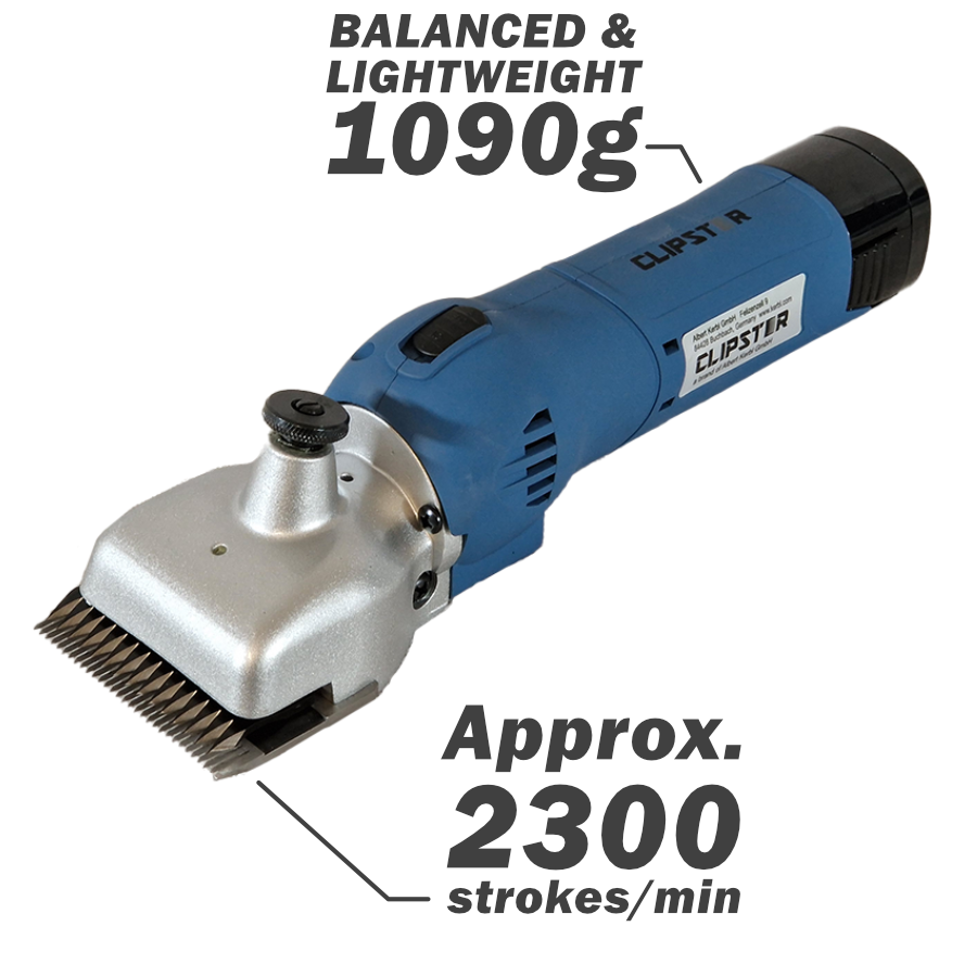 Horse Clippers Cordless Shears 14.4V 2.5Ah 120min per/battery & Quick Charger