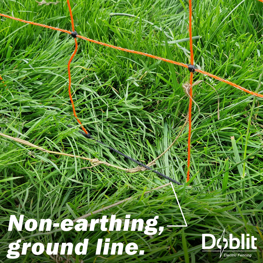 Doblit 50m Sheep Netting 90cmx50m Electric Fencing Net Fence Orange